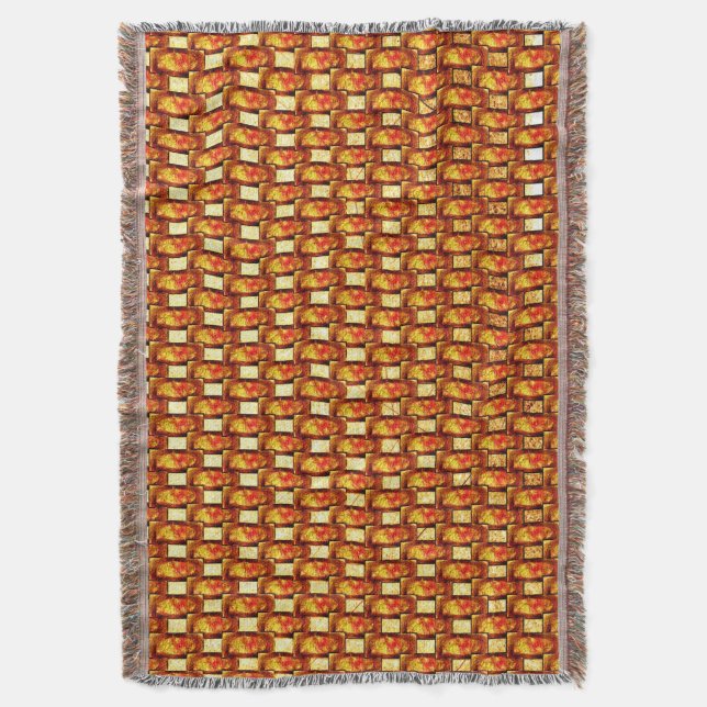 Skurna och färgade orangebruna rektangulära platto filt (Framsidan Vertikal)