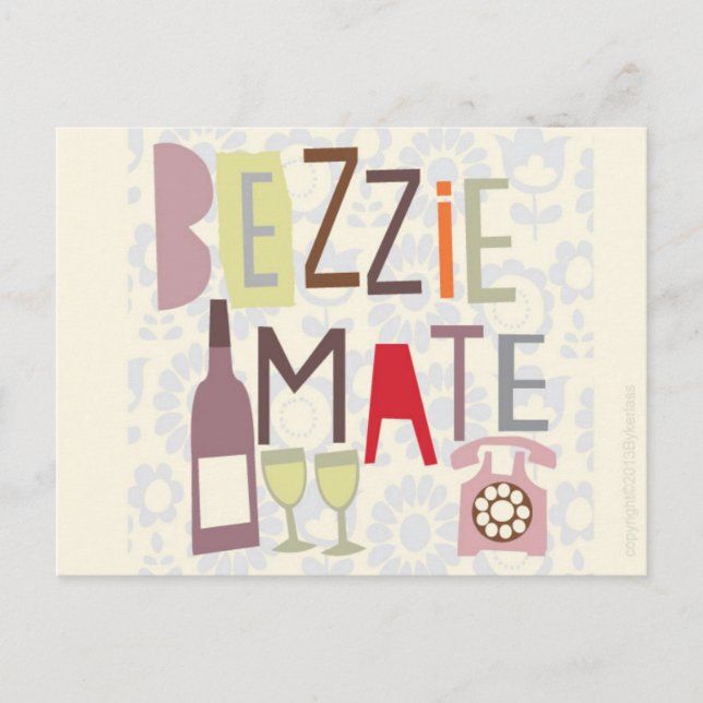 Skus-kort - Bezzie Mate Vykort (Framsida)