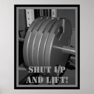 SKUTA UPP OCH HISS! Viktningsövning Poster