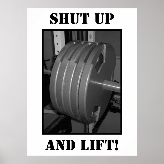 SKUTA UPP OCH HISS! Viktningsövning Poster (Framsidan)