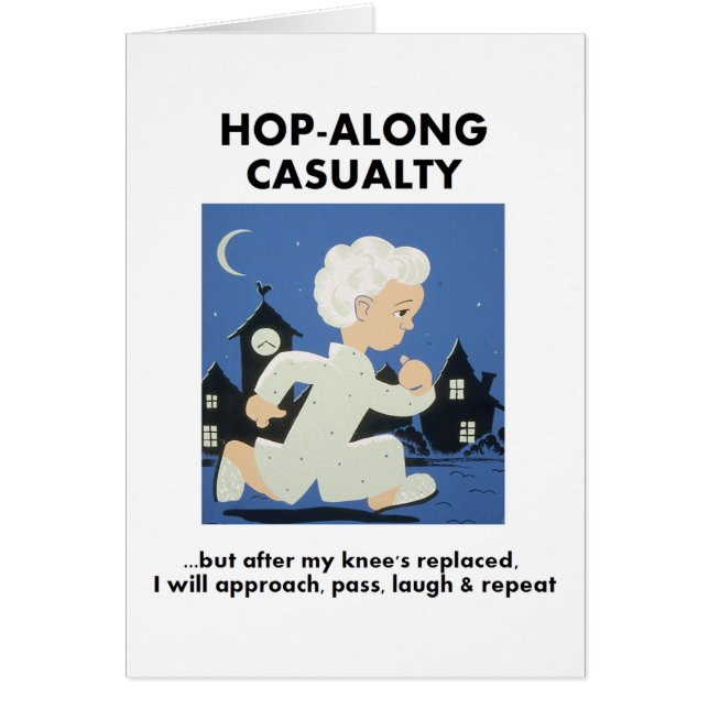 Skutt-Along-olyckan - till dess att Knee ersatts Hälsningskort (Framsidan)