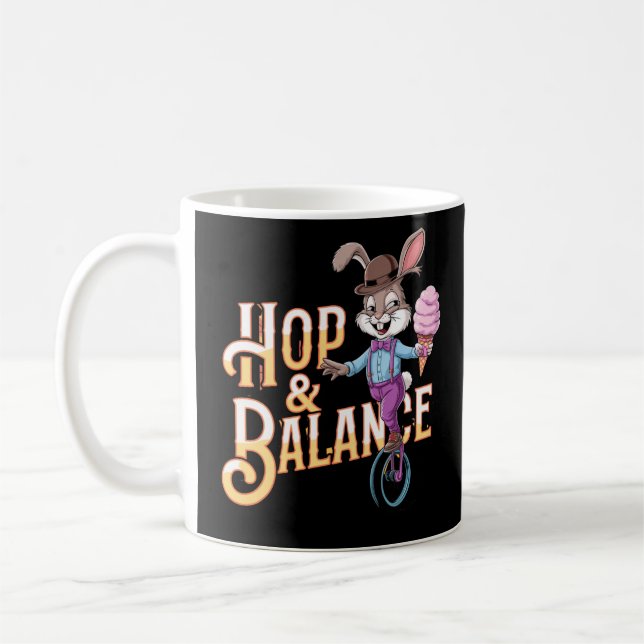 Skutt & Balance - Unicle Bunny Circus Act Kaffemugg (Vänster)