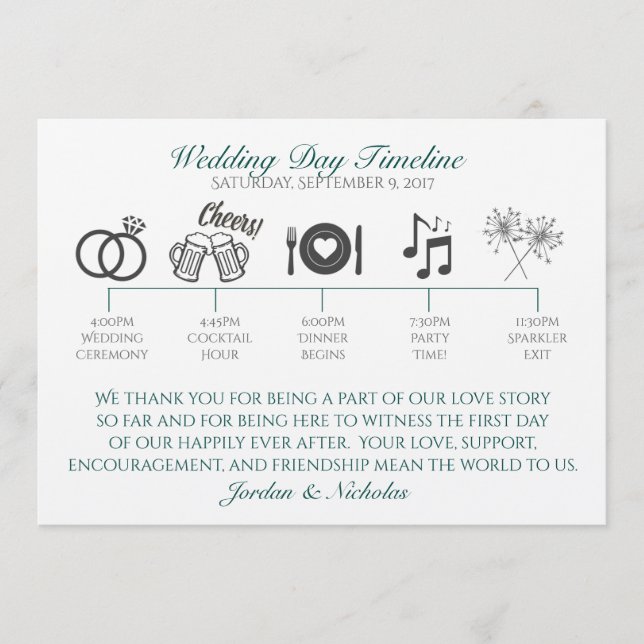 Skutt, Beer Bröllopsprogram Program (Framsida)