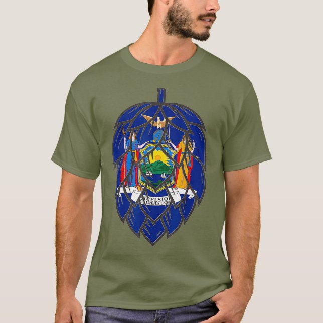 Skutt Craft Beer Statlig flagga T Shirt (Framsida)