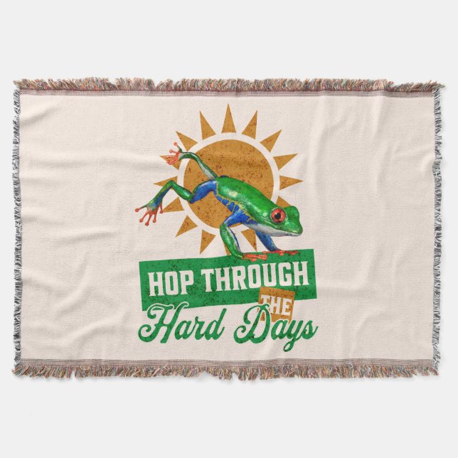 Skutt genom de svåra dagarna Amazon Träd Frog Filt (Framsidan)