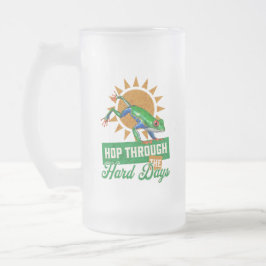 Skutt genom de svåra dagarna Amazon Träd Frog Frostat Ölglas