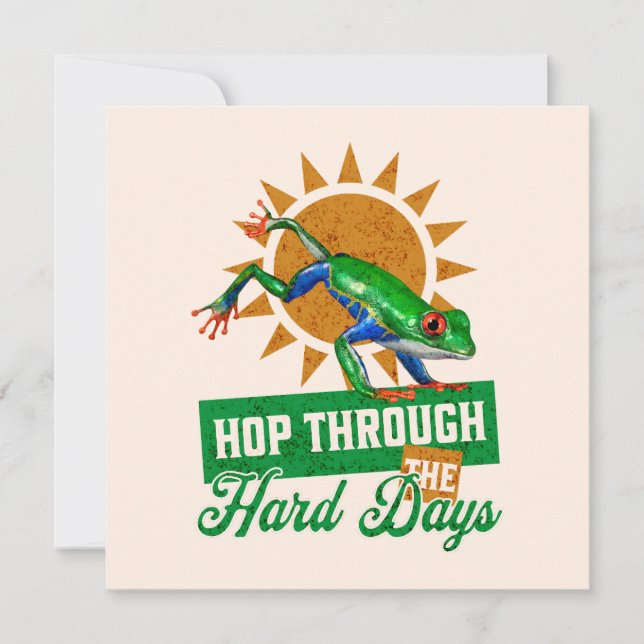 Skutt genom de svåra dagarna Amazon Träd Frog Julkort (Framsida)