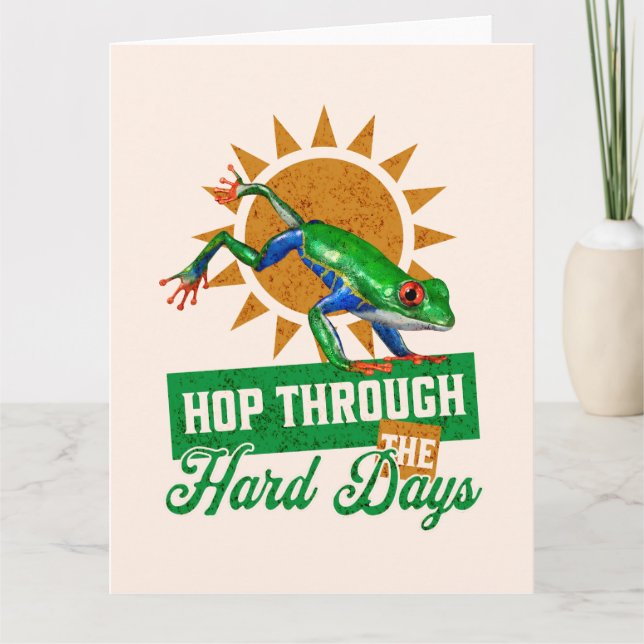 Skutt genom de svåra dagarna Amazon Träd Frog Kort (Framsida)