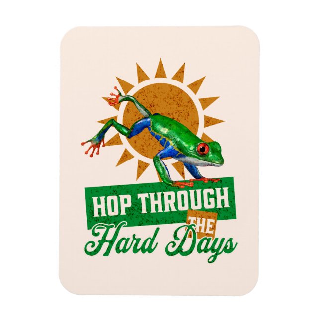 Skutt genom de svåra dagarna Amazon Träd Frog Magnet (Vertikal)