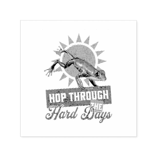 Skutt genom de svåra dagarna Amazon Träd Frog Självfärgande Stämpel (Design)