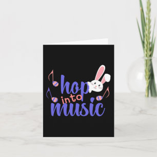 Skutt i Music Bunny Egg Musician Påsk Women Kids Kort