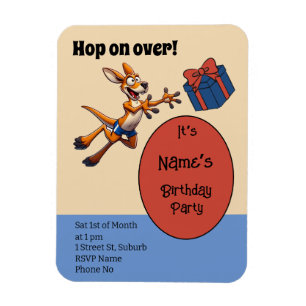 Skutt om den roliga australiska fotbollskangaroo magnet