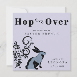 Skutt över den moderna Bunny Påsk Brunch Inbjudningar