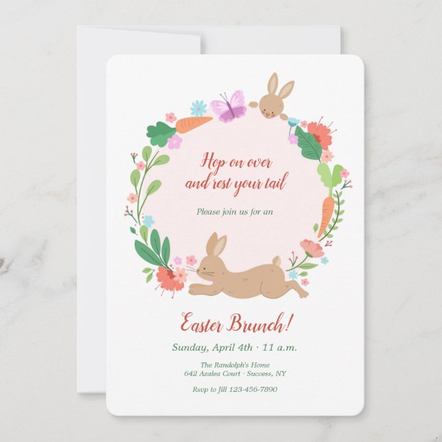 Skutt över Öster Brunch Inbjudningar (Framsida)