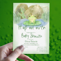 Skutt över vattenfärgsprinsessan Frog Baby Shower