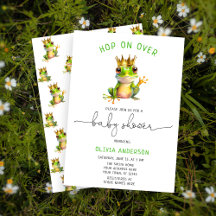 Skutt på över cute Frog Prince Shower