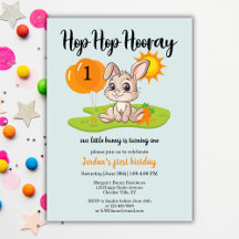 Skutt Skutt Hooray Cute Ungefär 1:a födelsedag