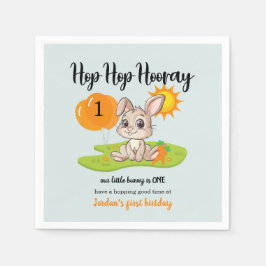 Skutt Skutt Hooray Cute Ungefär 1:a födelsedag Pappersservett