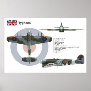 Skvadron för TyphoonMk 1B 168 Poster