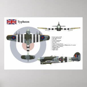Skvadron för TyphoonMk 1B 181 Poster