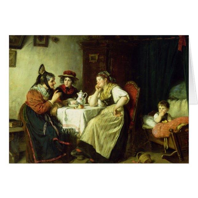 Skvaller, 1887 hälsningskort (Framsidan Horizontal)