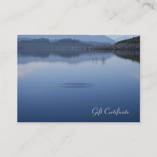 Skvalpa i stilla blåttvatten - presentkort rabattkort (Framsida)
