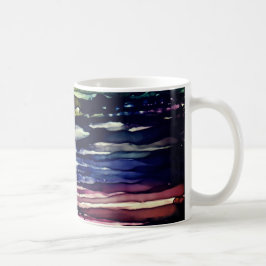 "Skvalpade reflexions" konst av Stephanie Stevens Kaffemugg