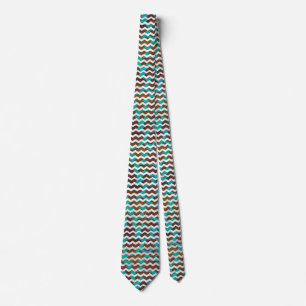 Skvrons Cow Brown och Teal Print Slips