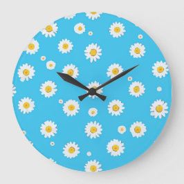 Sky Bloom Daisies Stor Klocka