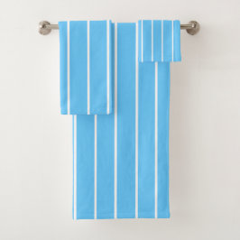 Sky Blue and White Summer Stripes
