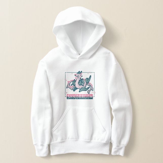 Sky Dragon Pixel art T Shirt (Laydown)