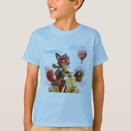 "Sky Fox" Dawn Aviator Cute Animal Adventure T Shirt