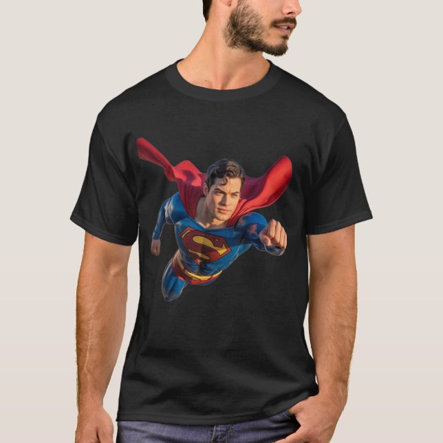 Sky Guardian – Modern Superhero Flying  T Shirt (Framsida)