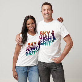 Sky High Grit Football Motivational Sports T Shirt