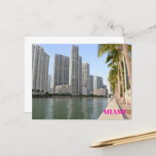 Sky Palms Buildings Ocean Miami Florida resa Vykort