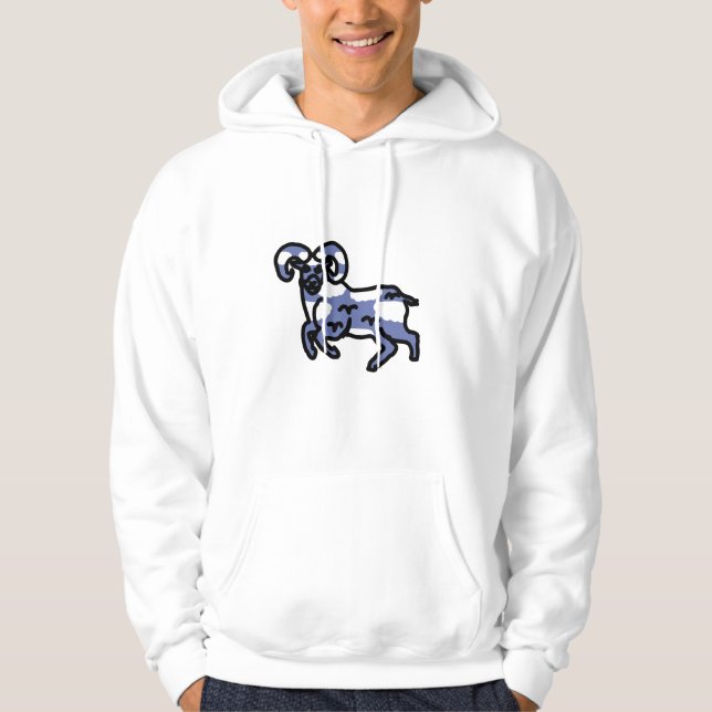 Sky Ram Silhouette  Hoodie (Framsida)