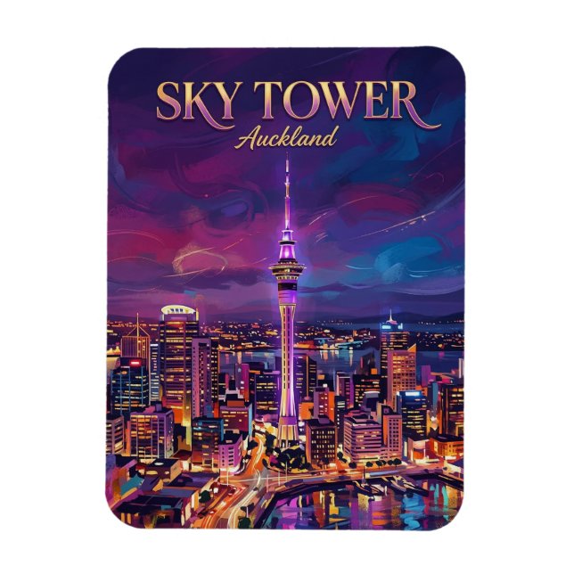 Sky Tower Nya Zeeland Magnet (Vertikal)
