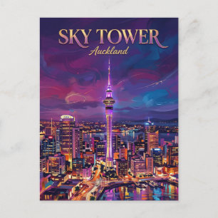 Sky Tower Nya Zeeland Vykort