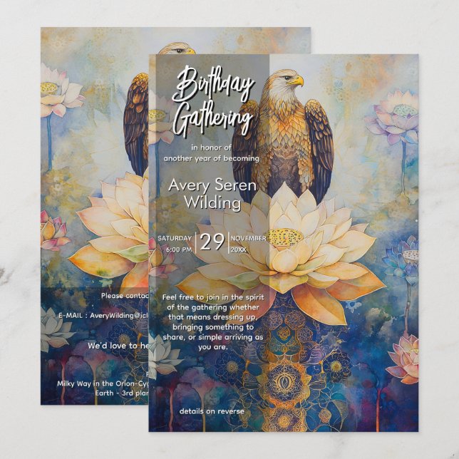 Sky Witness | Eagle Design Inbjudningar (Fram/baksida)