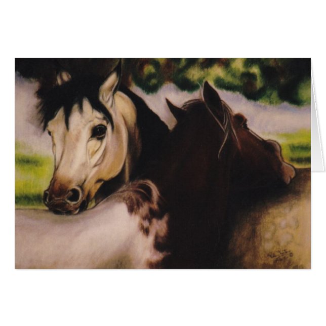 "Skyball och snobbigt" equine kort (Framsidan Horizontal)