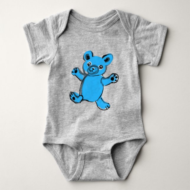 Skyblue-nalle T Shirt (Framsida)