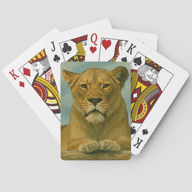 Skybound Grace - Lioness i Ledge Casinokort (Baksidan)