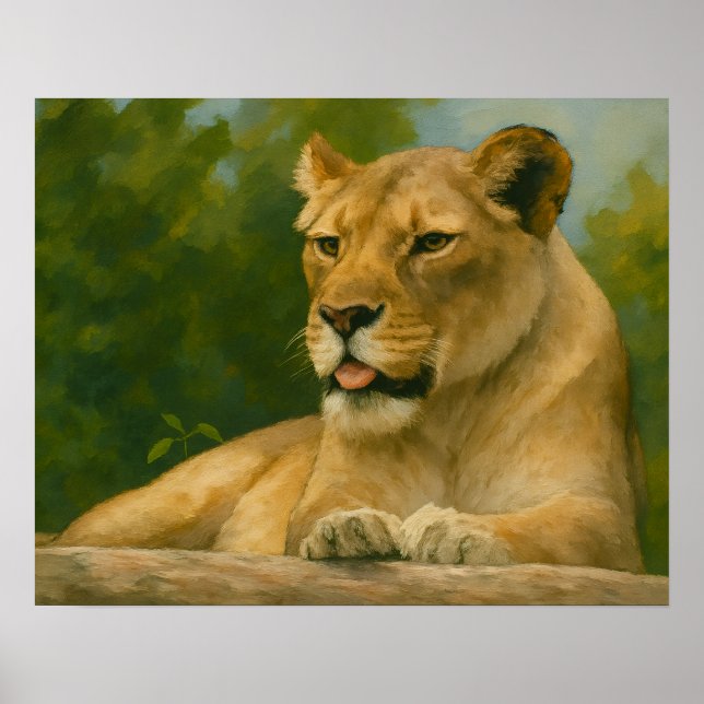 Skybound Grace - Lioness i Ledge Poster (Framsidan)
