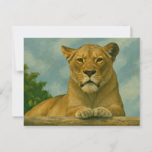 Skybound Grace - Lioness i Ledge Vykort