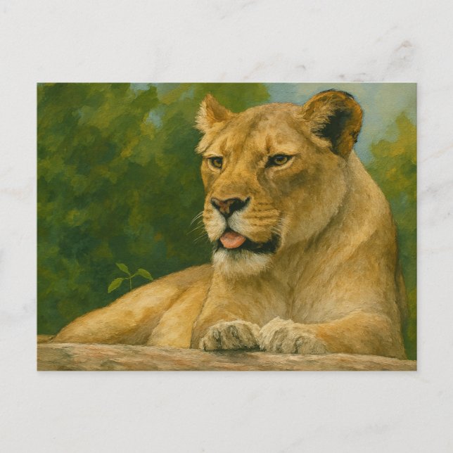Skybound Grace - Lioness i Ledge Vykort (Framsida)