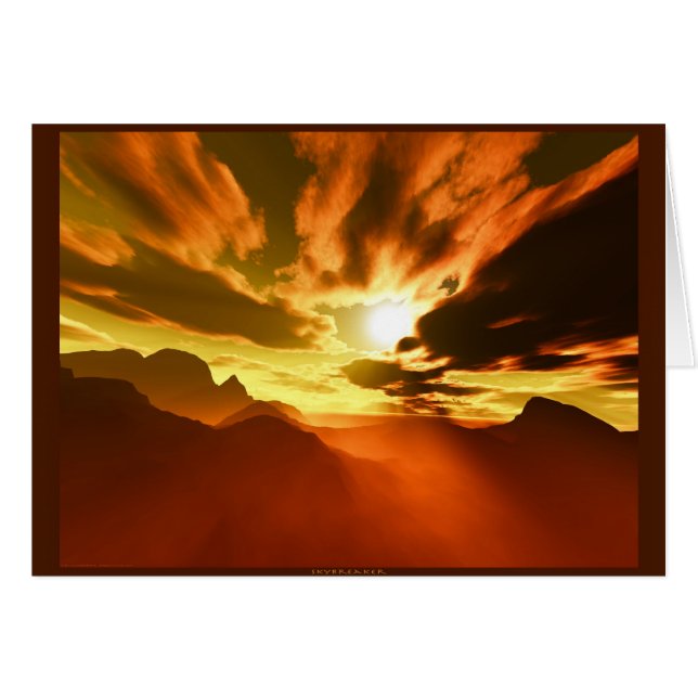 Skybrytare (kort) hälsningskort (Framsidan Horizontal)