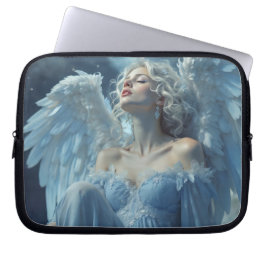 Skybunden tystnad: Angel från Midnight Veil Laptop Fodral