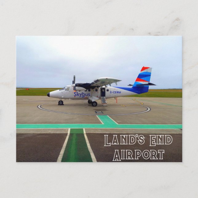 Skybus at Land's End Airport (Cornwall) Vykort (Framsida)