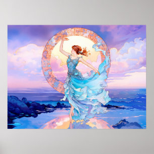 Skydancer på vatten-tavlan poster