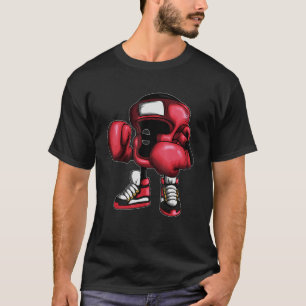Skydd av boxer med boxing-handskar (Boxing-huvudsk T Shirt